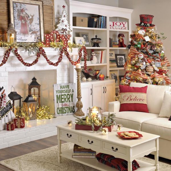 Stunning Christmas Living Room Decorations Ideas