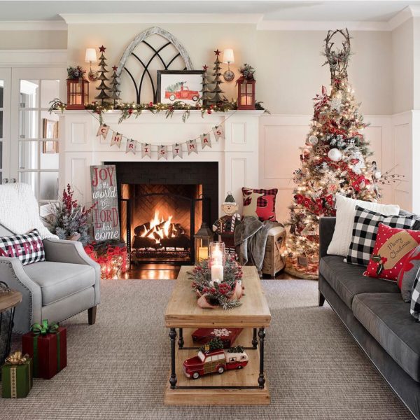Stunning Christmas Living Room Decorations Ideas
