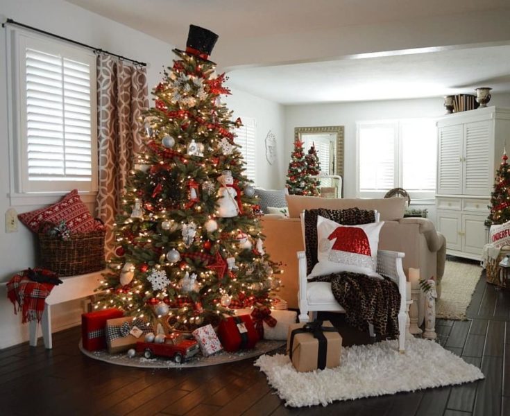 Stunning Christmas Living Room Decorations Ideas