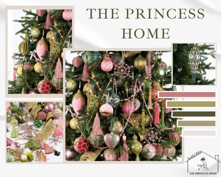 christmas pink ornaments