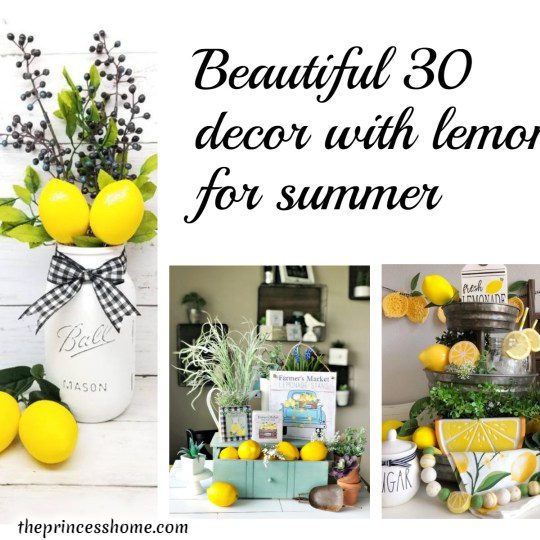 Beautiful cute decor with lemons for summer