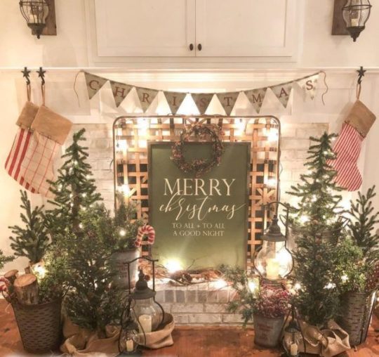 Rustic Christmas home splendid tour