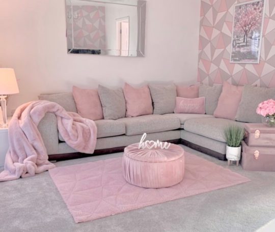 pink and grey perfect home decor
