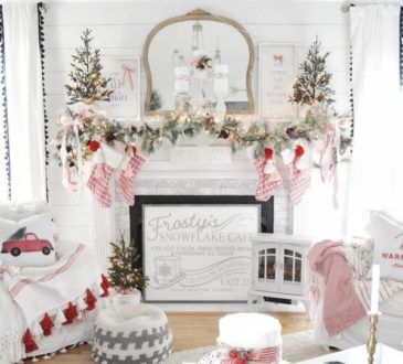 Adorable shabby chic Christmas decor home tour _ The Princess Home