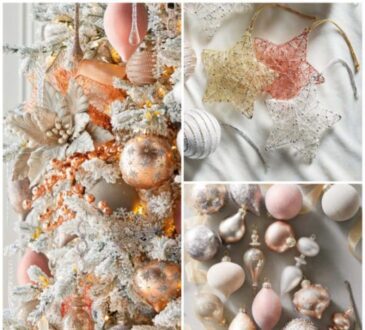 New Year trees Christmas decoration set