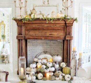 Charming farmhouse cottage chic fall decor